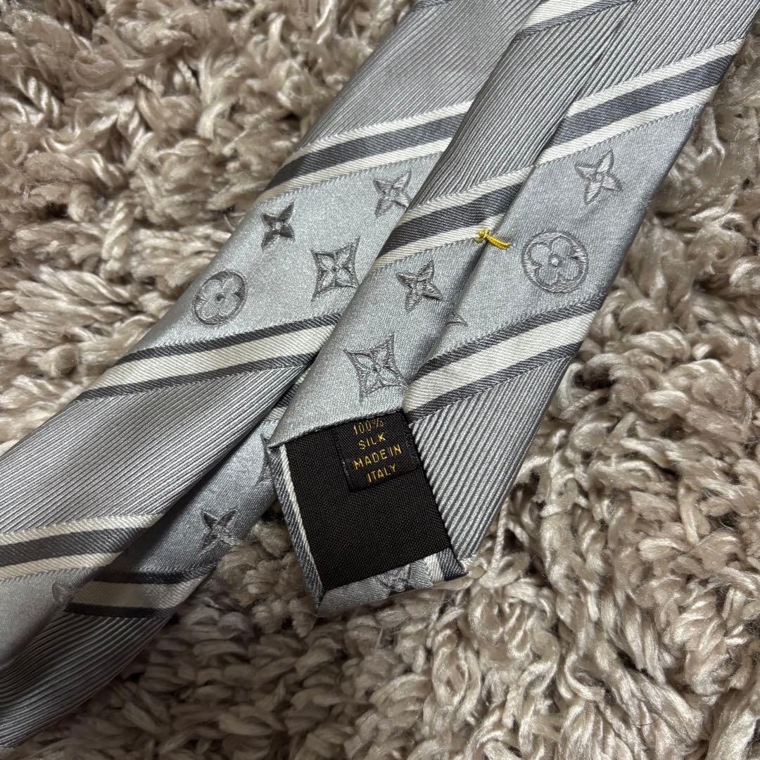 Louis Vuitton ネクタイ シルク100% ストライプ モノグラム