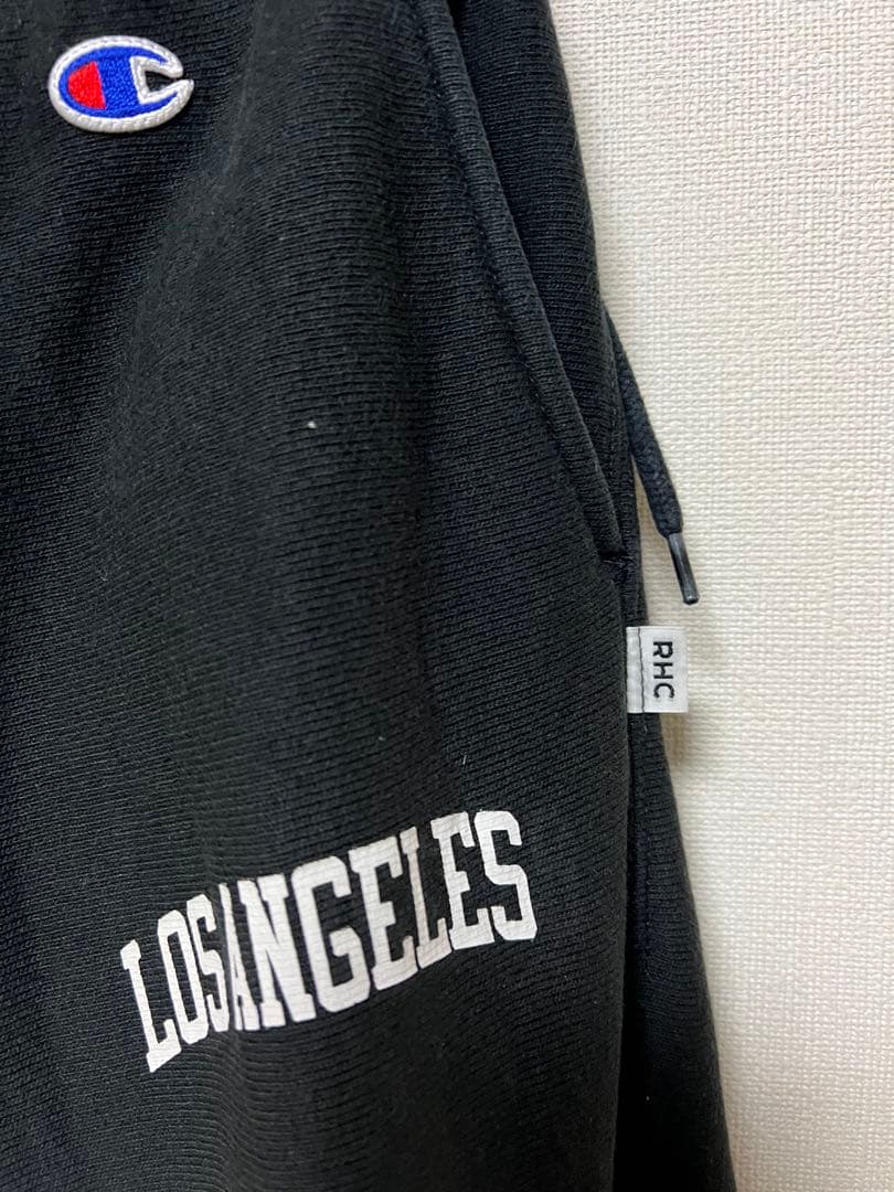 Champion ブラックパンツ コラボ　別注　ロンハーマン　RHC