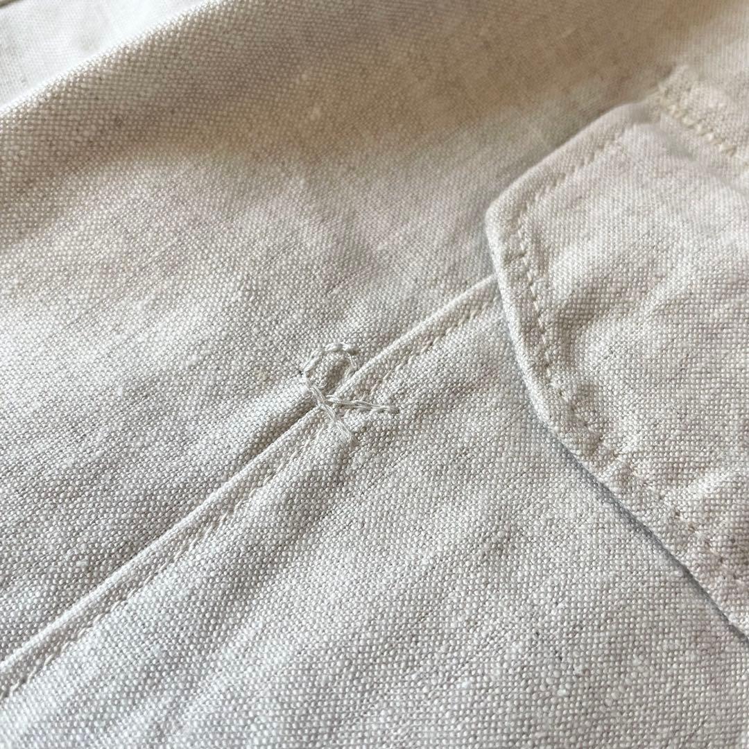 45R 極美品 リネンの908ベイカーパンツ 1 ナチュラル