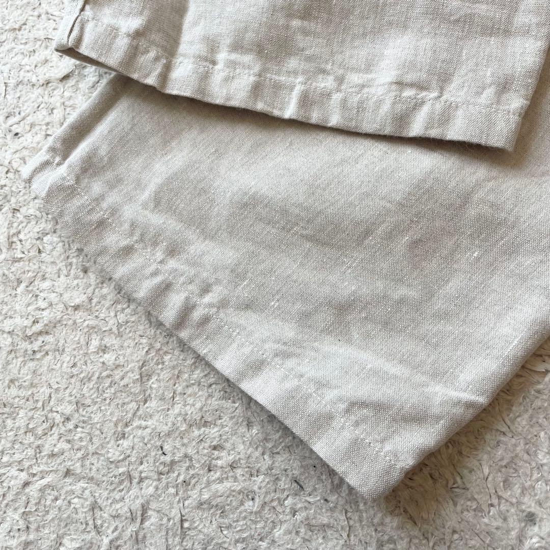 45R 極美品 リネンの908ベイカーパンツ 1 ナチュラル