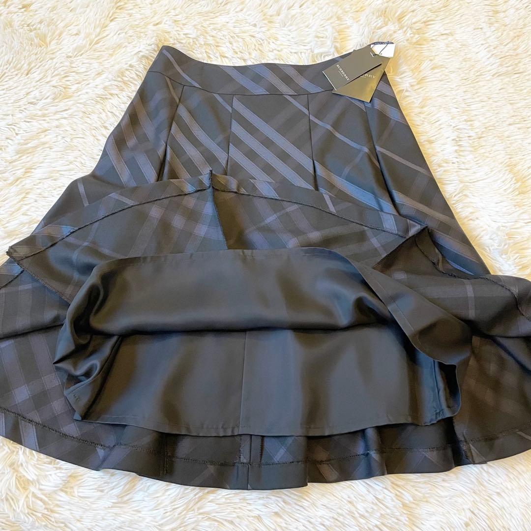 スカート Burberry London Wool Silk Check Skirt 36
