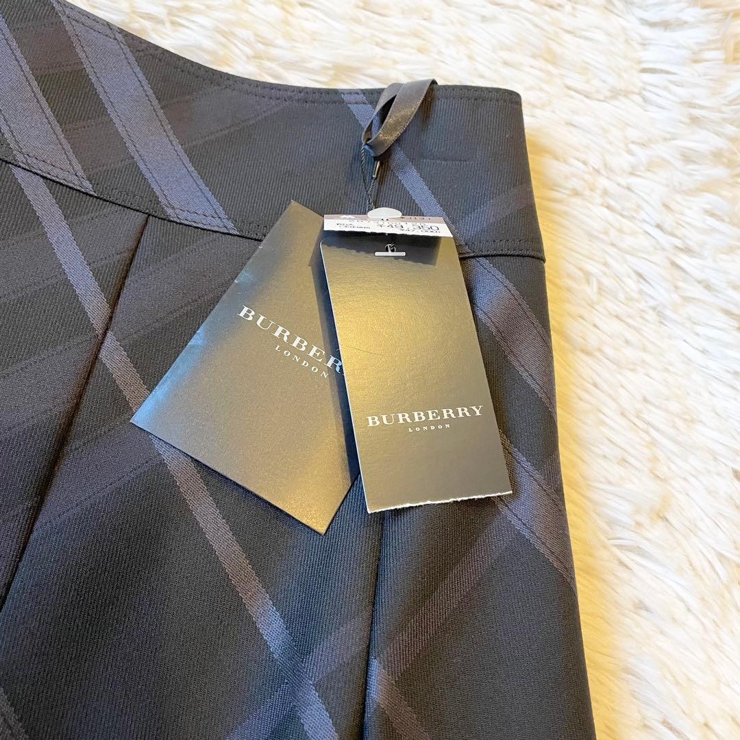 スカート Burberry London Wool Silk Check Skirt 36