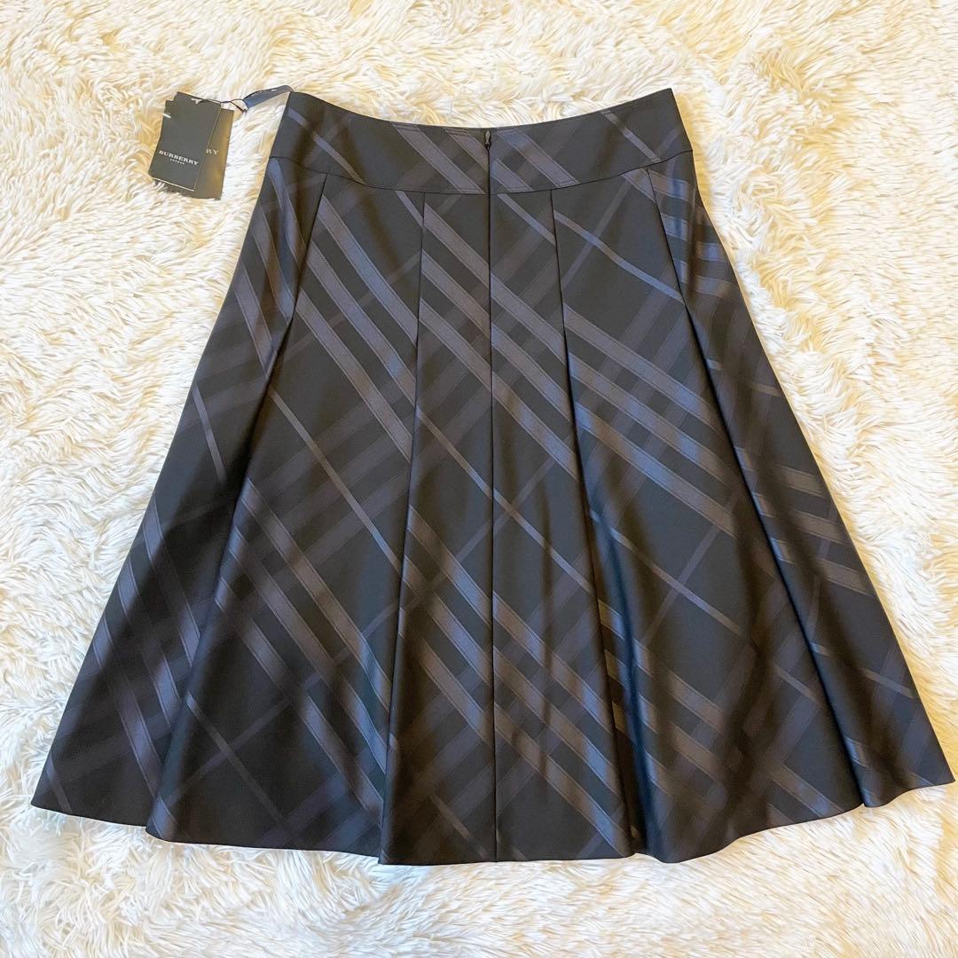 スカート Burberry London Wool Silk Check Skirt 36