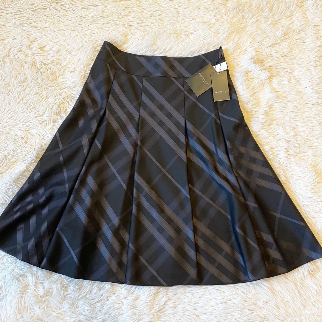 スカート Burberry London Wool Silk Check Skirt 36
