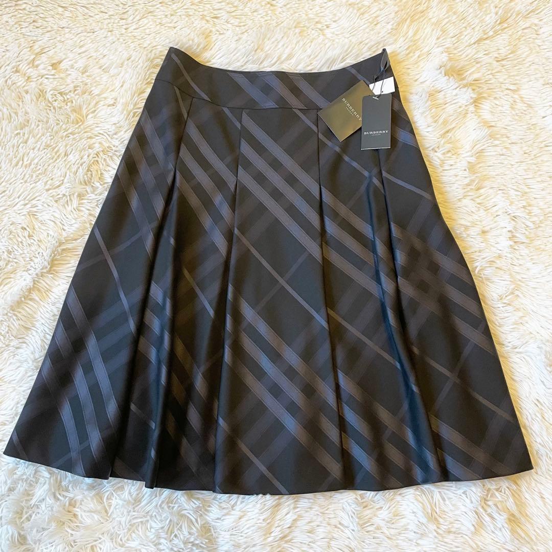 スカート Burberry London Wool Silk Check Skirt 36