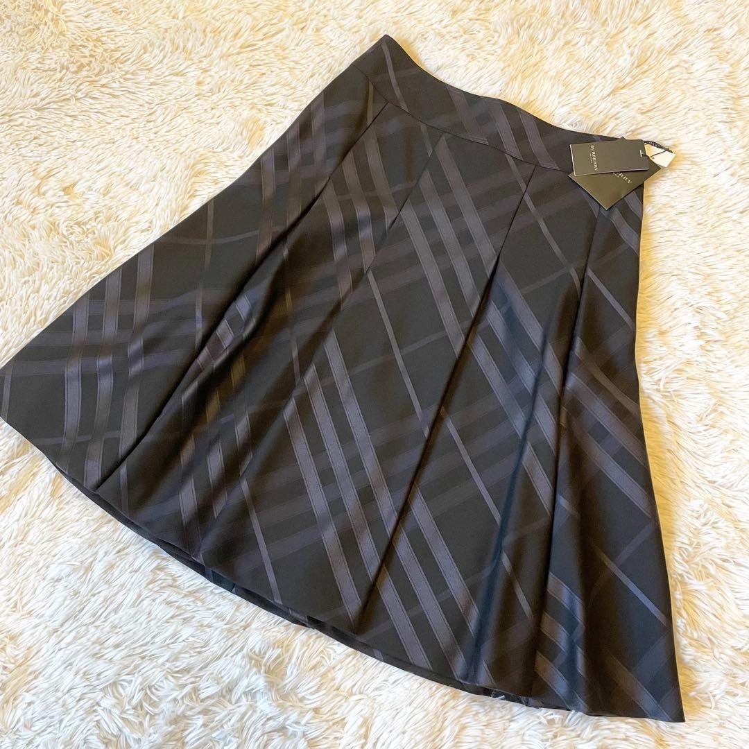 スカート Burberry London Wool Silk Check Skirt 36