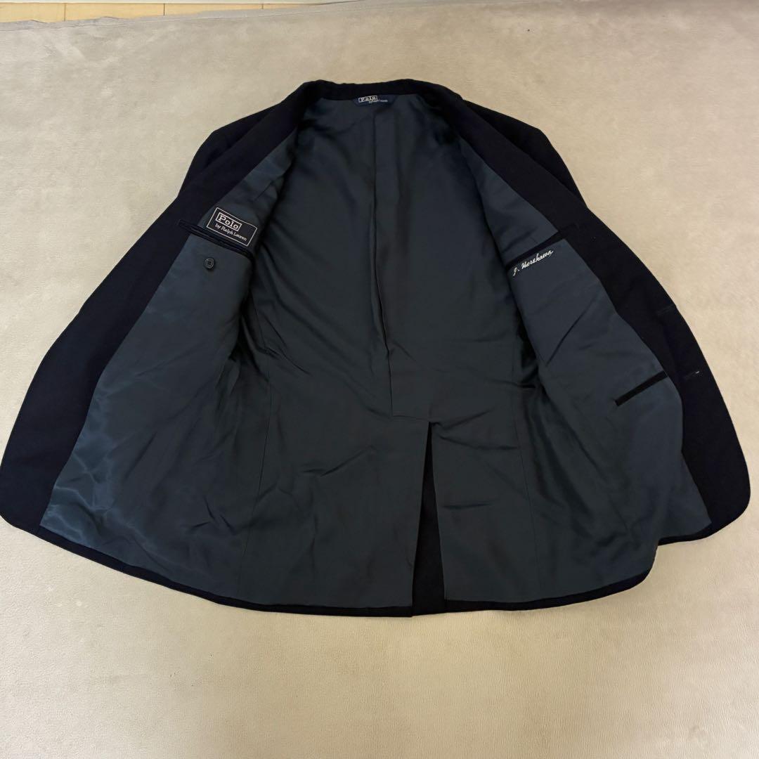 極美品　ポロバイラルフローレン　紺ブレ　金ボタン　ウール100% M