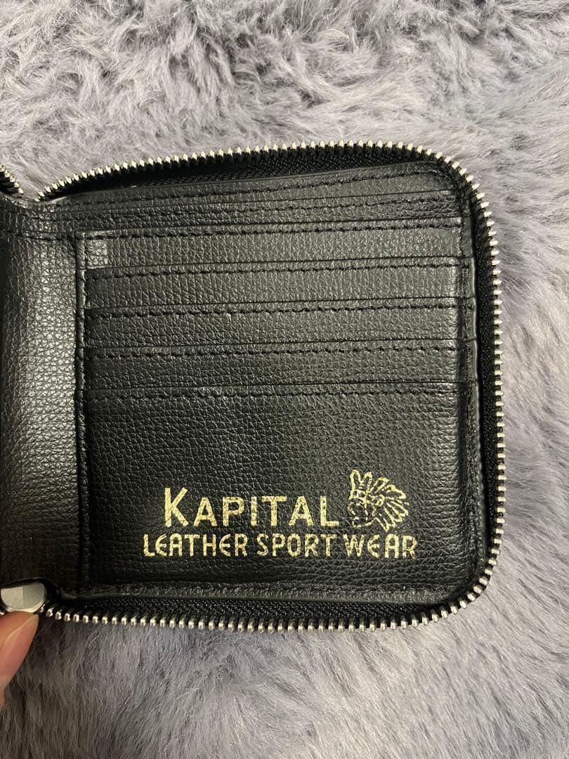 Kapital bone zip wallet black 骨 財布 二つ折り
