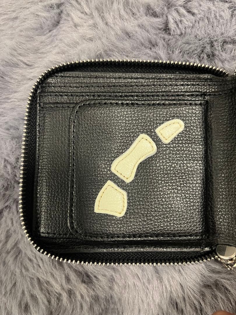 Kapital bone zip wallet black 骨 財布 二つ折り