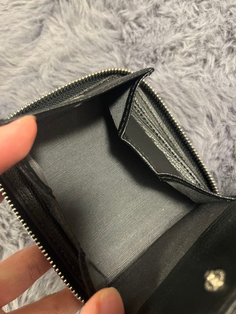 Kapital bone zip wallet black 骨 財布 二つ折り
