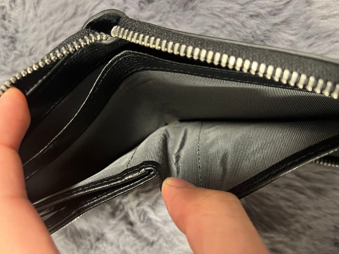 Kapital bone zip wallet black 骨 財布 二つ折り