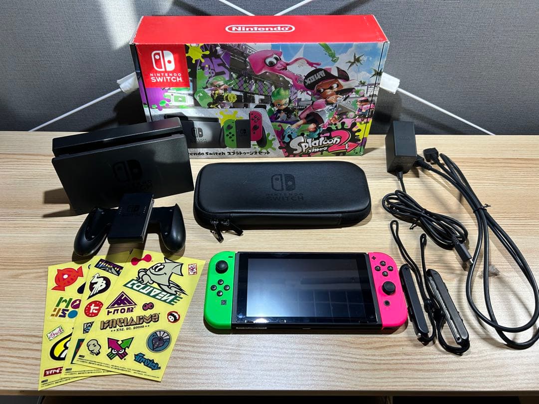 ニンテンドースイッチ 〜スプラ2ver.〜ソフトなし【純正ケース付き】おまけ多数