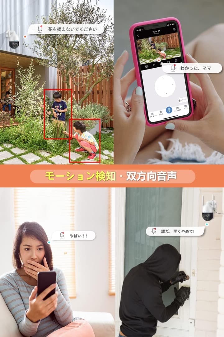 500万画素対応・360°全方位監視・夜間カラー撮影 防犯カメラ　1TB モニタ