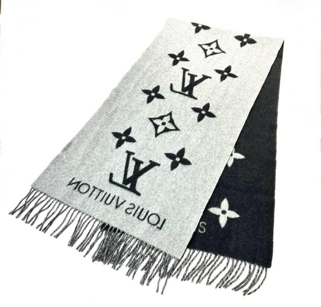 LOUIS VUITTON M71040 マフラー カシミヤ100％ ブラック