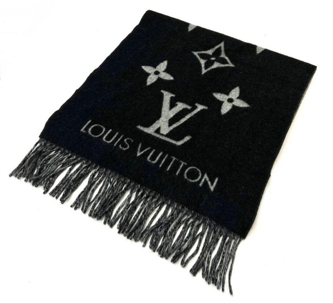 LOUIS VUITTON M71040 マフラー カシミヤ100％ ブラック