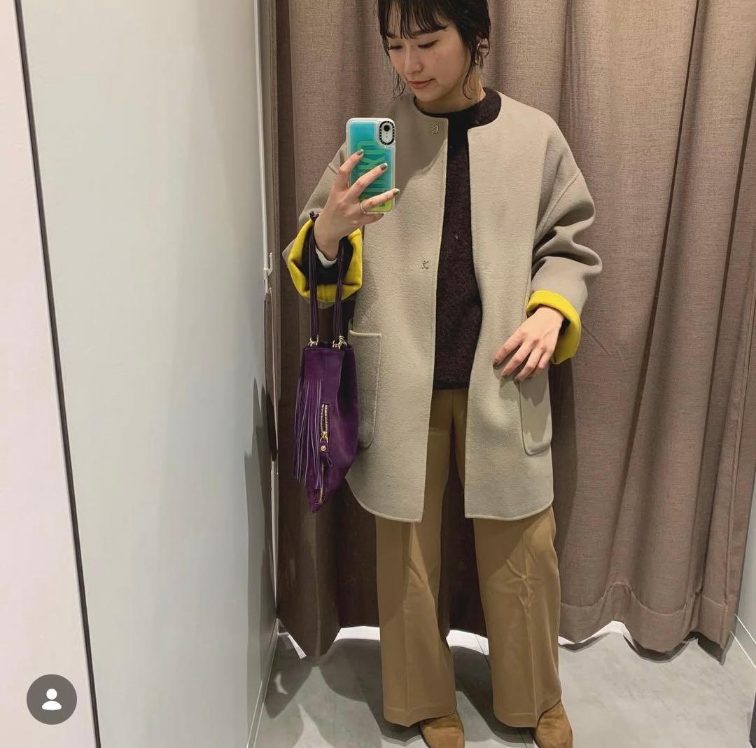 UNITED ARROWS バイカラーリバーミドルコート