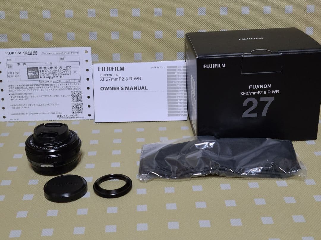 FUJIFILM XF27mmF2.8 R WR 単焦点レンズ
