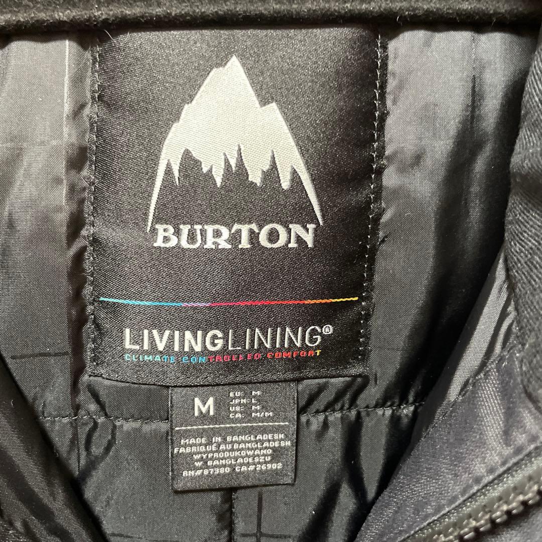 バートン　スノボウェア　上のみ　Mサイズ　黒色　ブラック　スノーボード