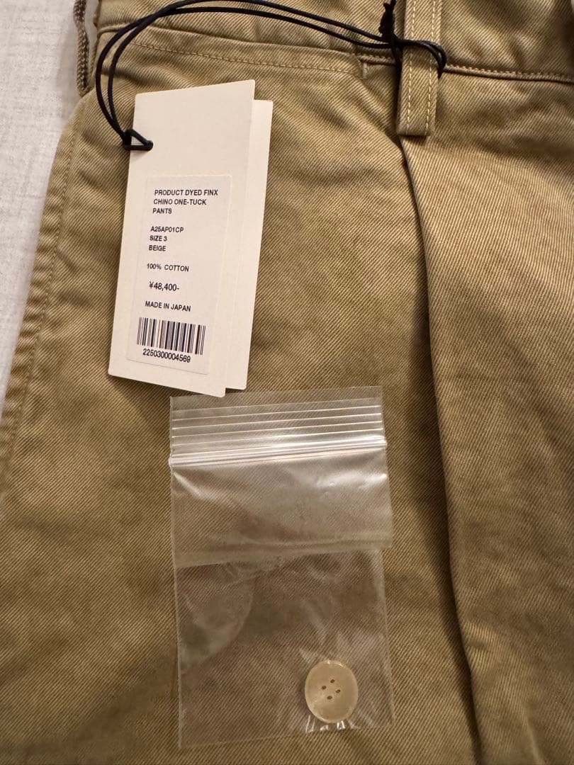 パンツ AURALEE PRODUCT DYED FINX CHINO 25AW