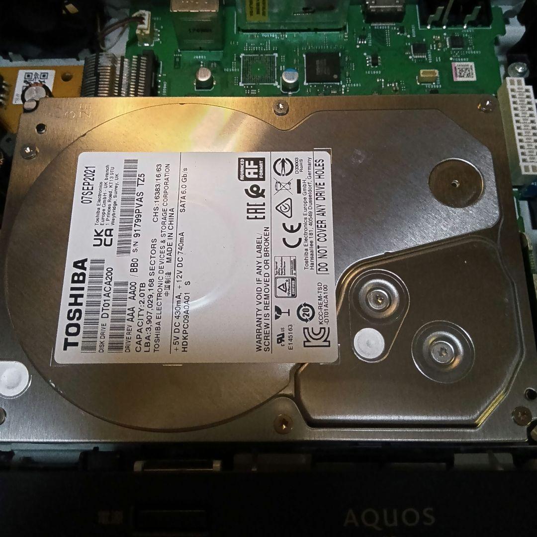 SHARP AQUOS BD-NW1200 HDD2TB増量交換第13弾