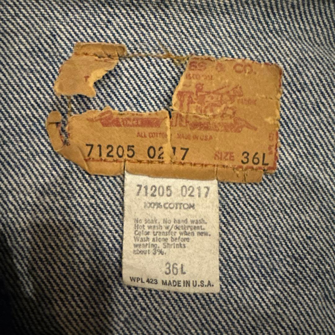 80s 希少 Levi's 71205 USA製 36 LONG 70505