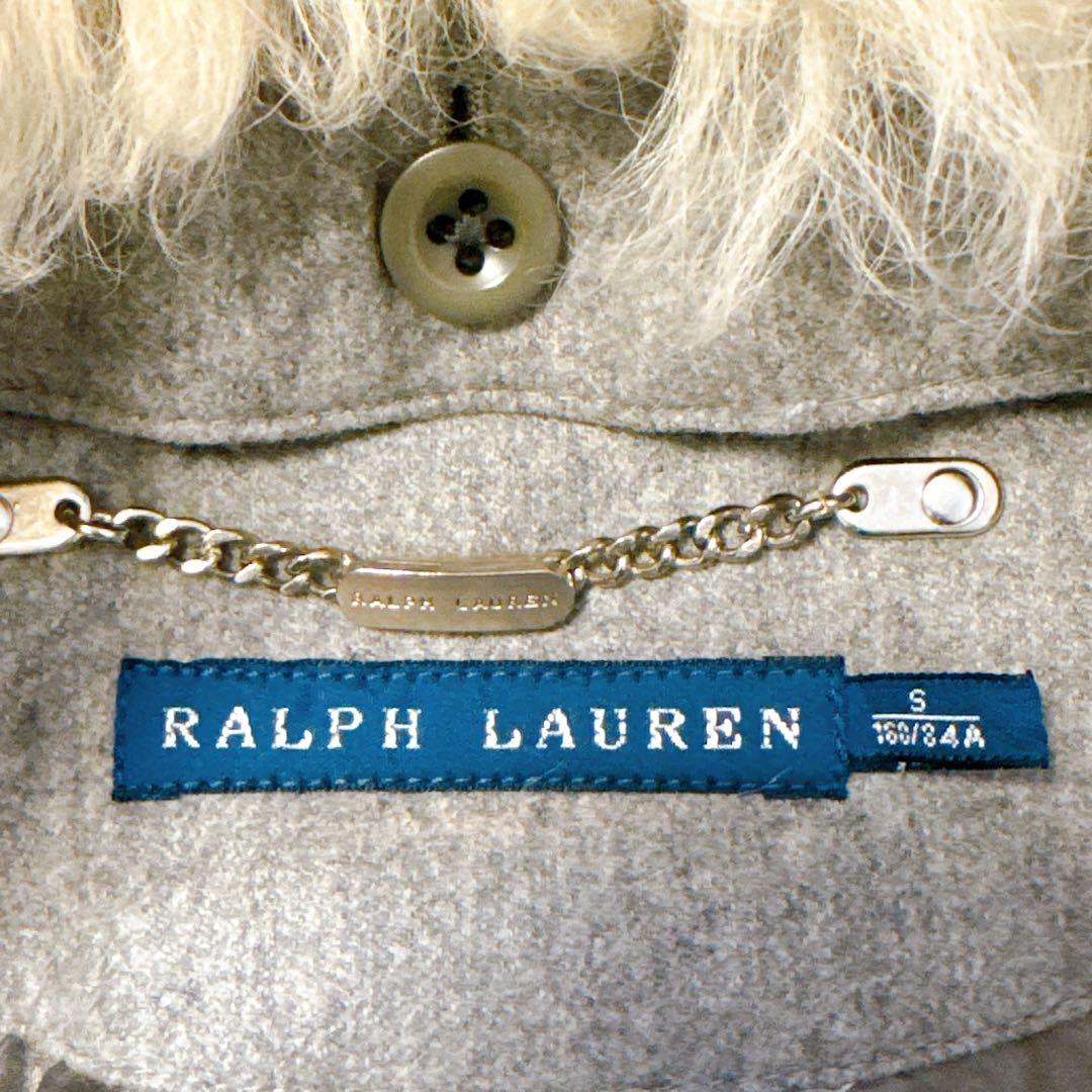 ラルフローレン　羊ファー付き ウールダウンベスト シルク裏地