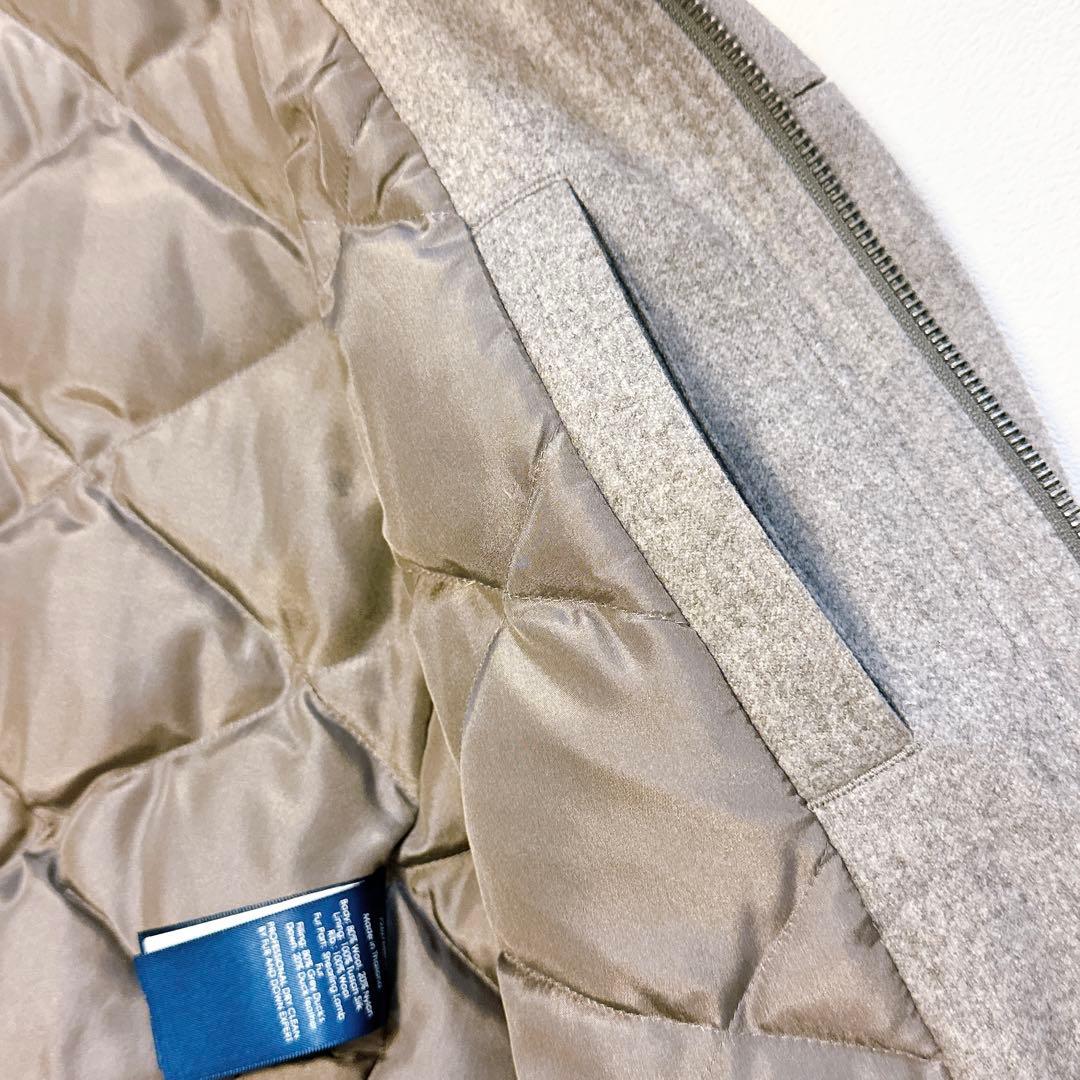 ラルフローレン　羊ファー付き ウールダウンベスト シルク裏地