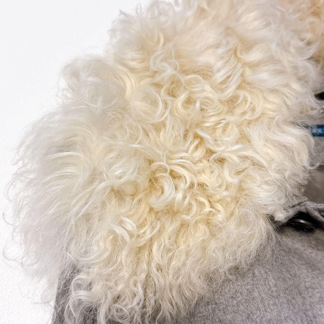 ラルフローレン　羊ファー付き ウールダウンベスト シルク裏地