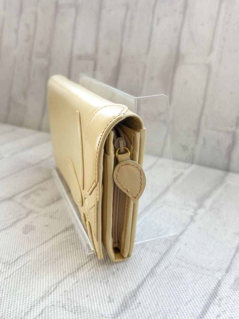 【新品未使用】キタムラ 長財布 花柄 ベージュ クリーム