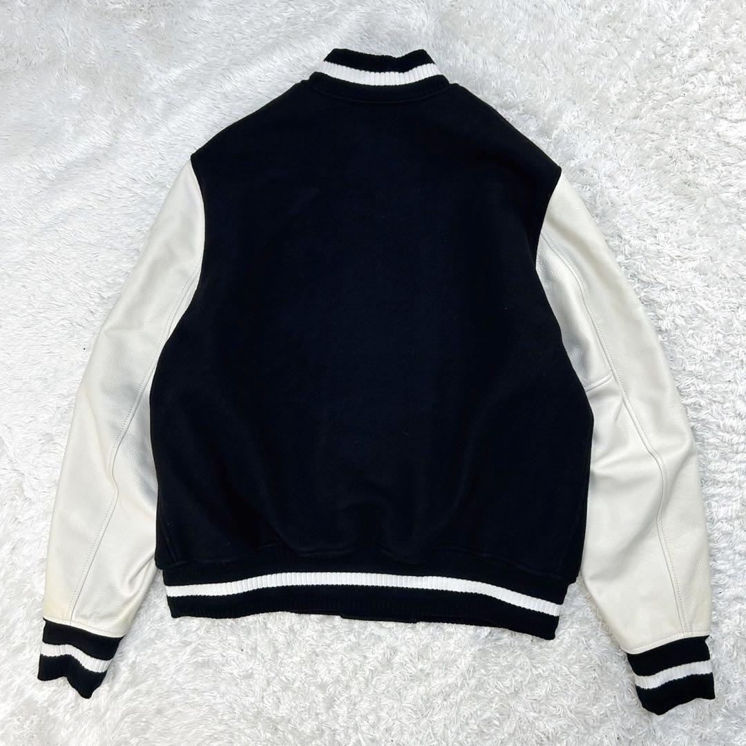 5959【美品・付属品付き】ジバンシー☆カウレザー切替スタジャン 48サイズ