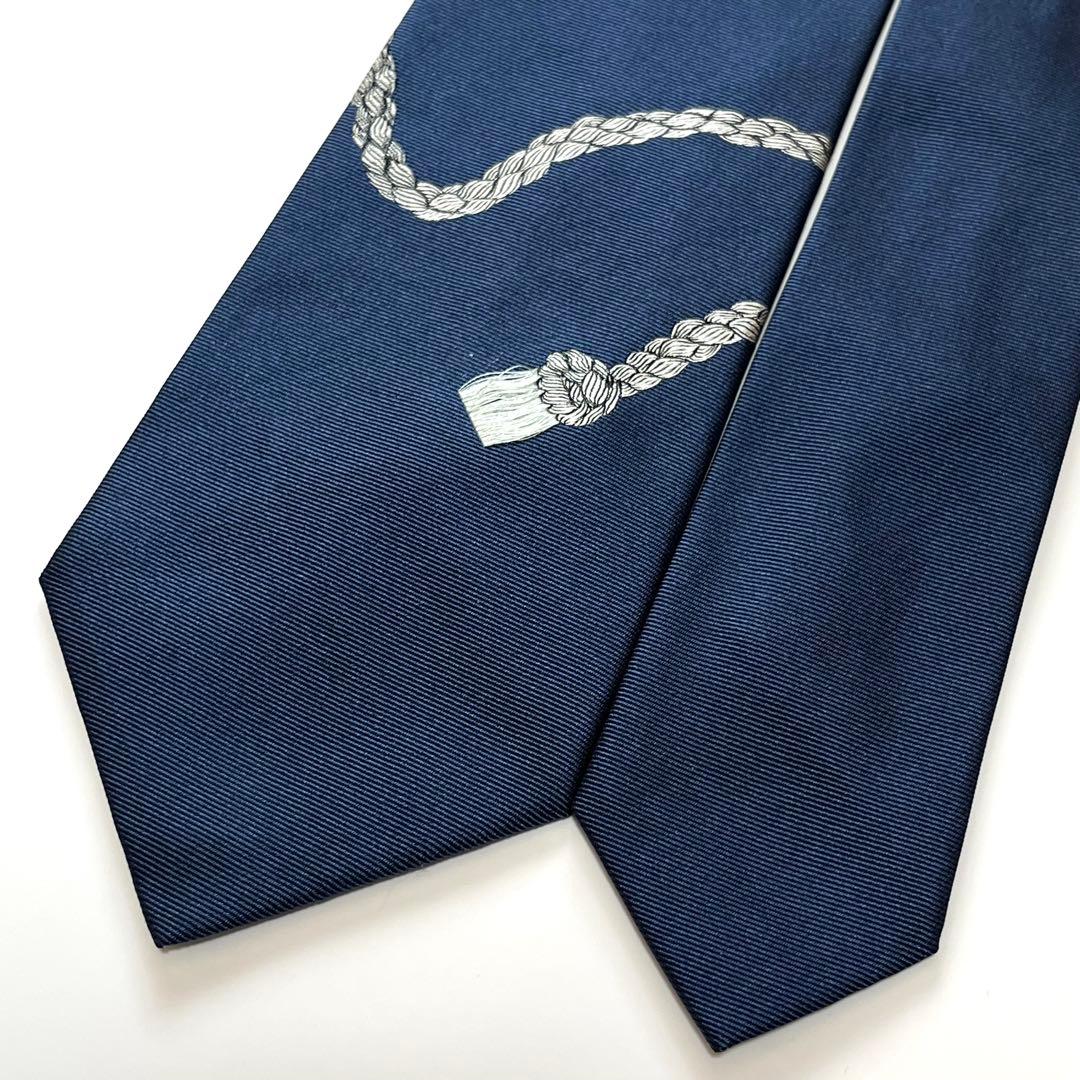 3082✨極美品✨ドミニクフランス ネクタイ パネル柄 ロープ スリークラウン