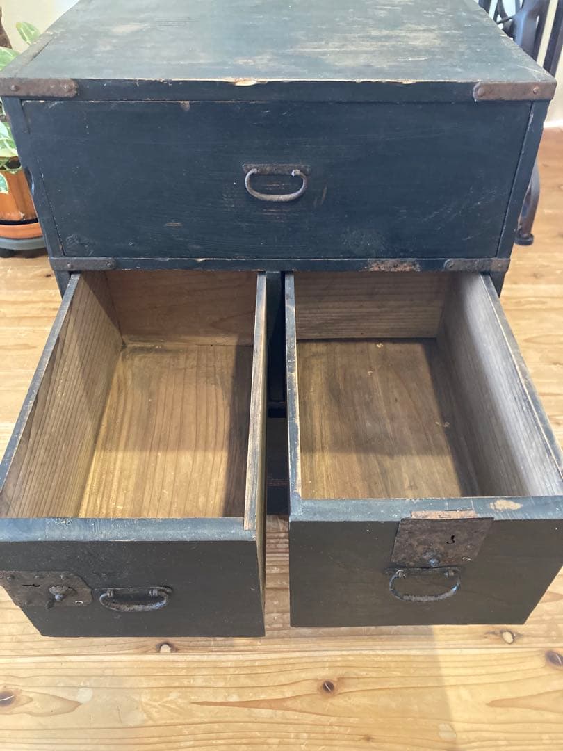 時代箪笥4杯　小箪笥　黒箪笥　古民家