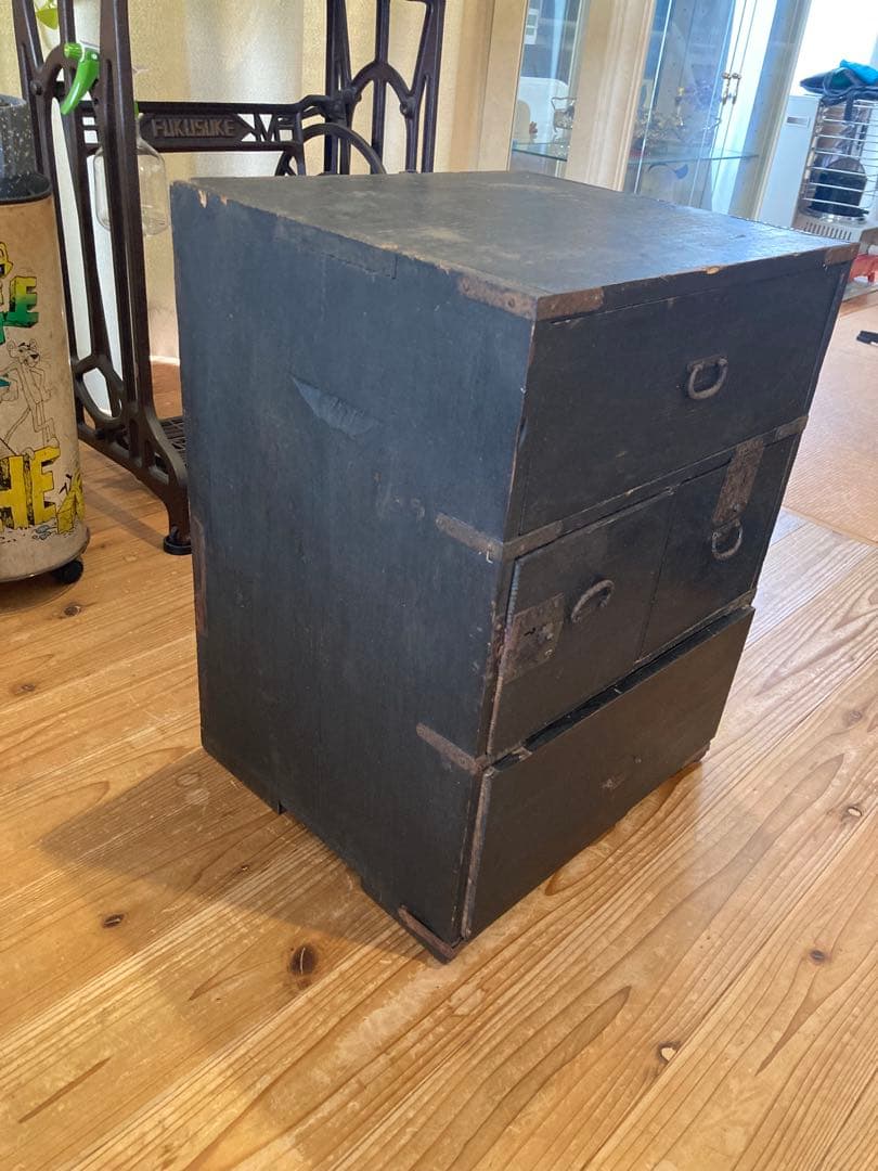 時代箪笥4杯　小箪笥　黒箪笥　古民家