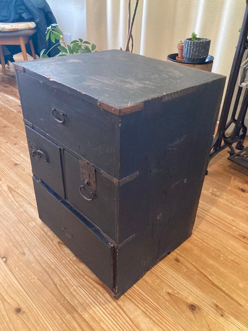 時代箪笥4杯　小箪笥　黒箪笥　古民家