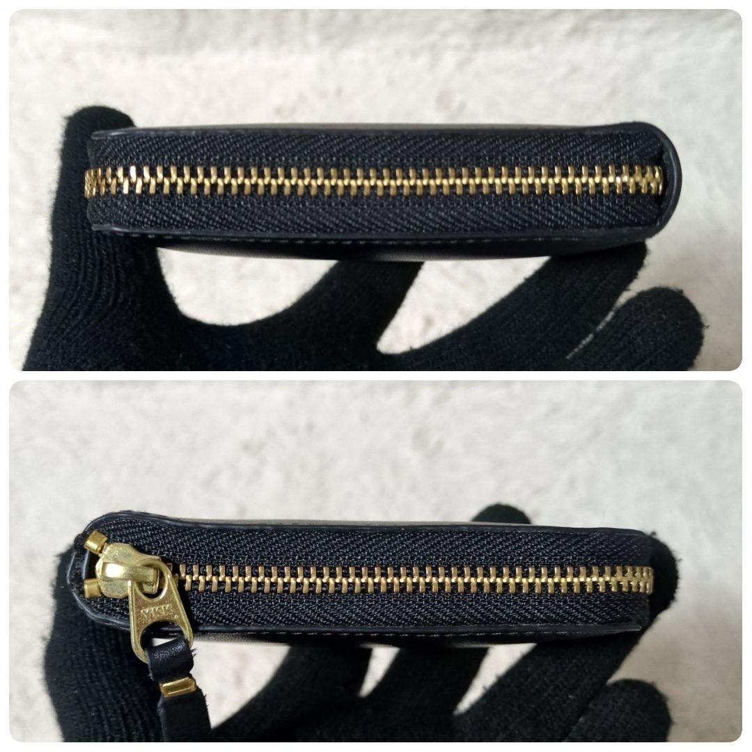 美品 保存箱付属 COMME des GARCONS スクエア ジップ 財布 黒