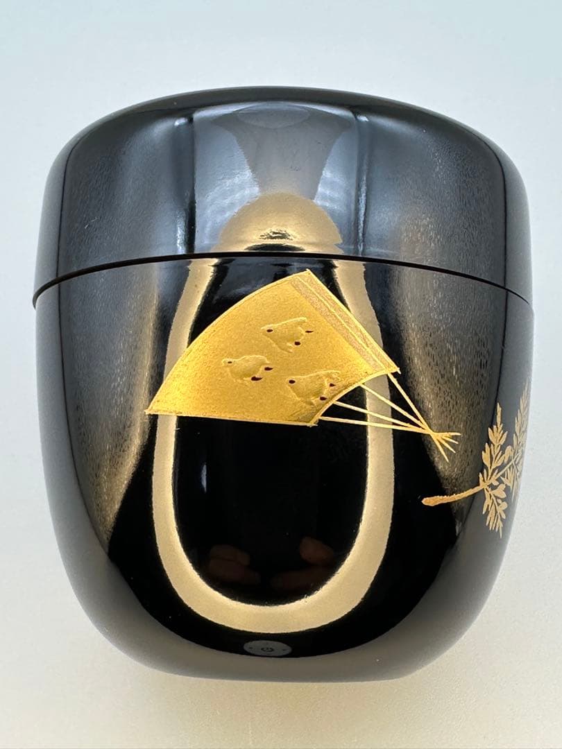 茶道具　棗　前畑雅峯　扇面蒔絵