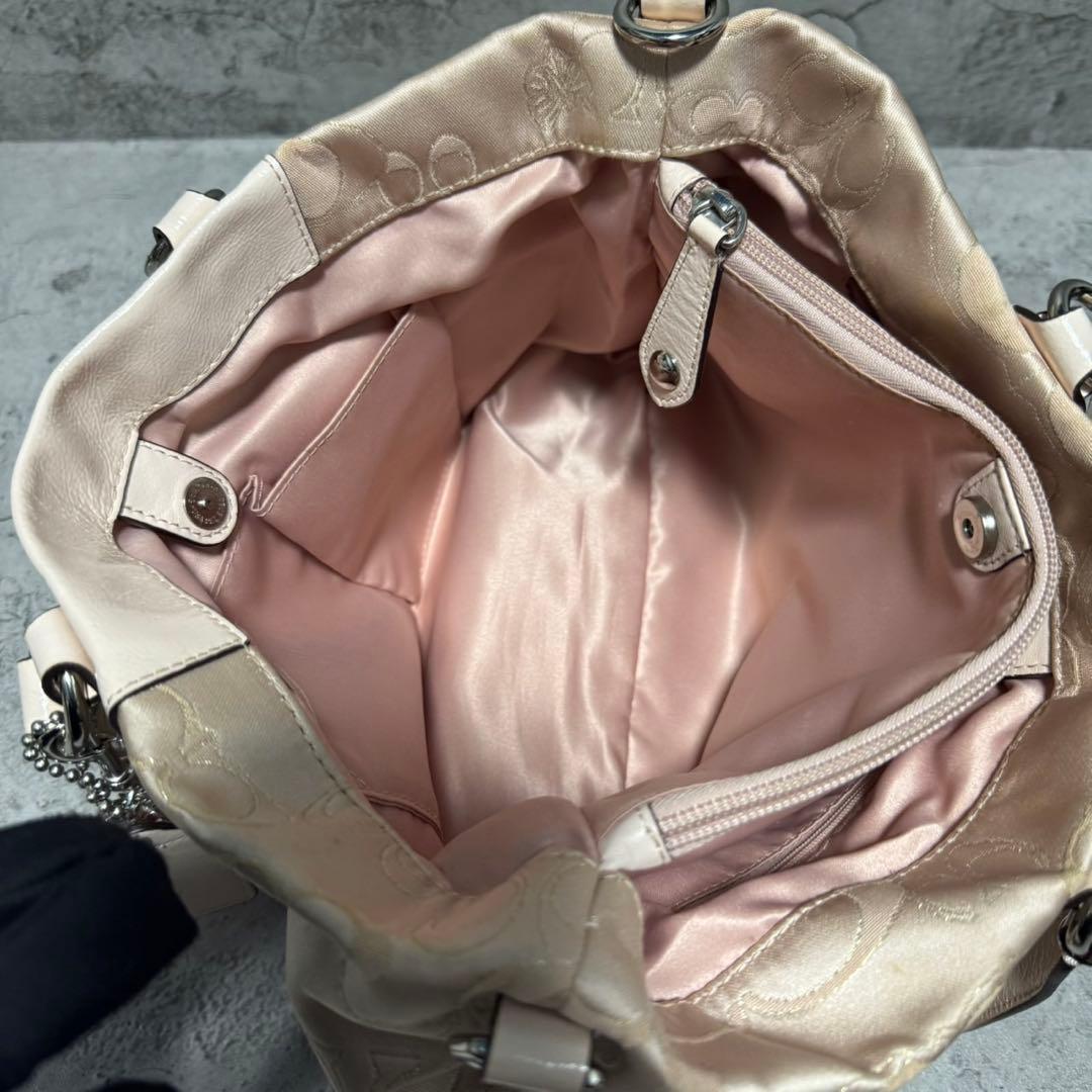 バッグ COACH Y2K Butterfly Flower Sig Tote Bag