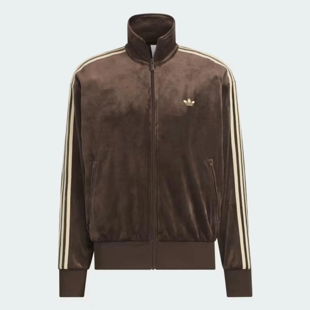 adidas ファイヤーバード ベロア トラックトップ 正規品 ブラウン　XL