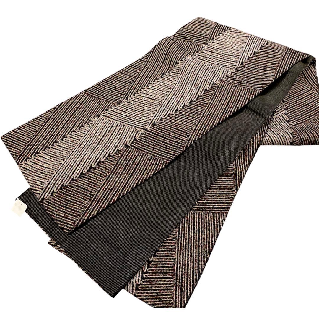 ⭐︎O0963 美品 逸品 お洒落 金通し 無月 チュールレース 正絹 袋帯