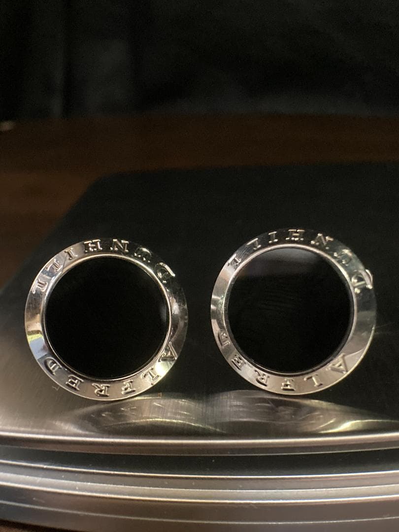 美品 アルフレッド ダンヒル ブラック オニキス AD  カフス 925