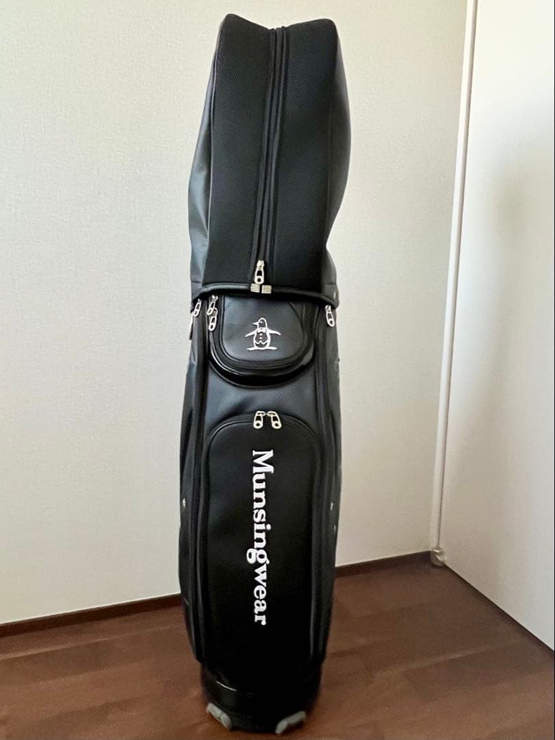 Munsingwear ゴルフバッグ ブラック（ネームプレート付）