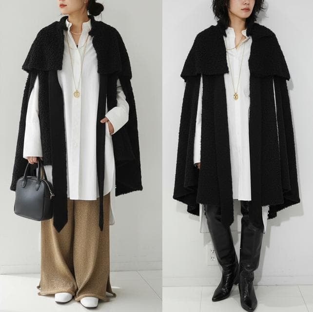 ≪未使用／希少コラボ≫　仙波レナ×CITYSHOP　 SHAGGY CAPE