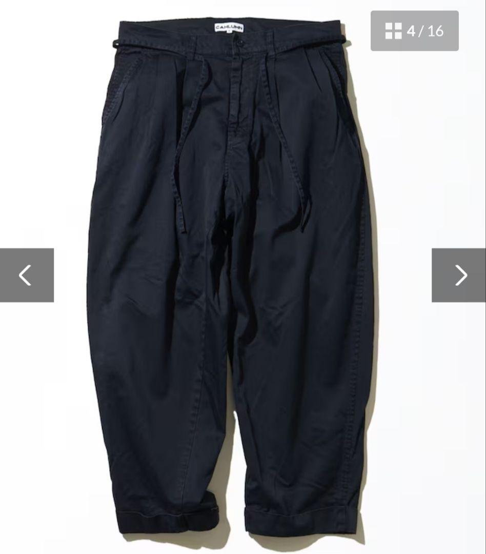 パンツ CAHLUMN Organic Cotton 2 Tuck Chino Pant