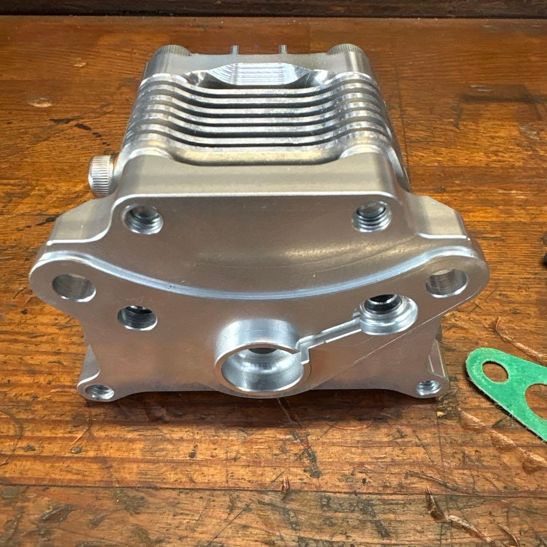 モンキー、カブ、ビレットオイルクーラー、フィン付き Gクラフト