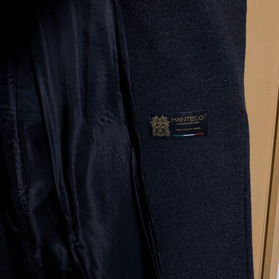 ZARAベルト付きウールコートダークグレーL