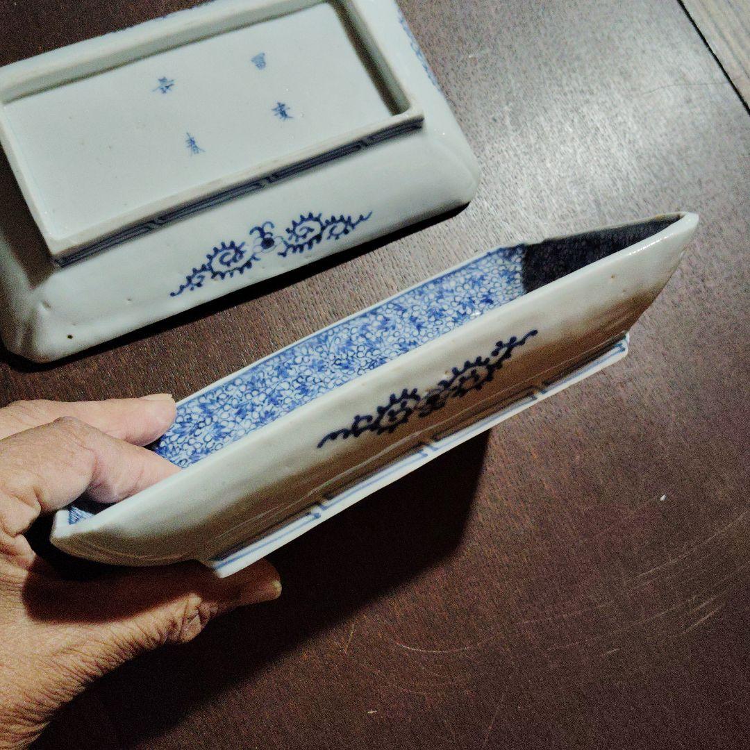 古伊万里、長皿2客、無傷