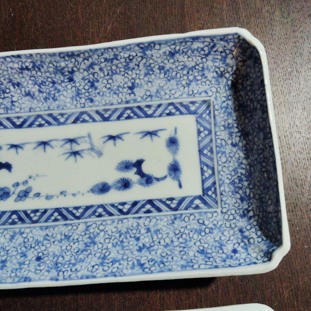 古伊万里、長皿2客、無傷