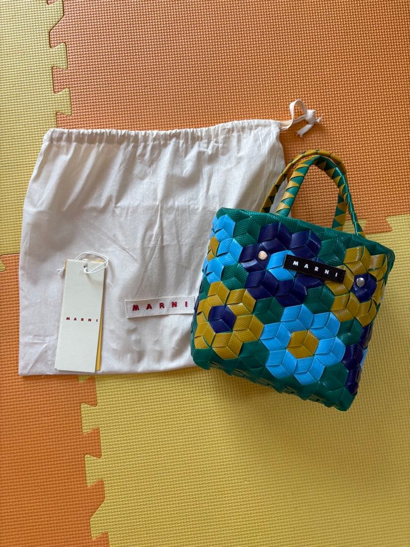 MARNI マルニ トートバッグ かごバッグ フラワー柄