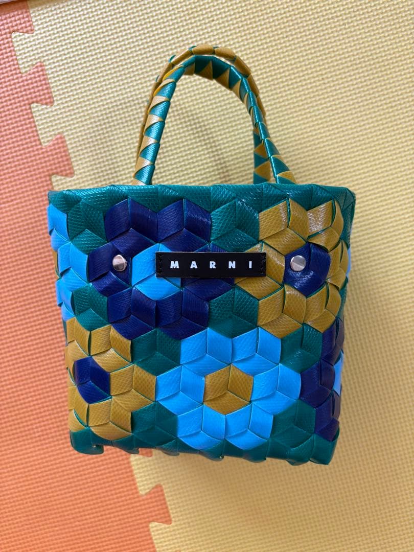 MARNI マルニ トートバッグ かごバッグ フラワー柄