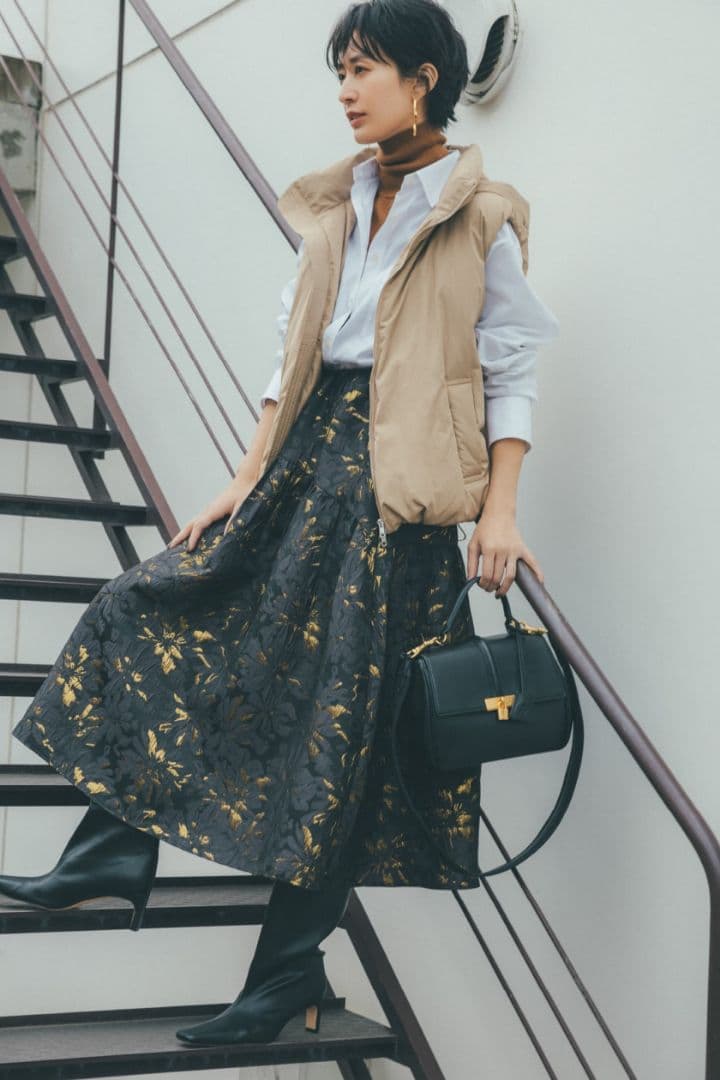 フード付きパテット フレンチダウンベスト